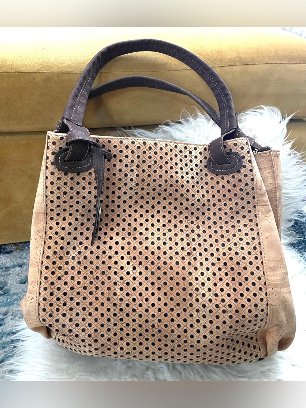 Eve Natural Cork Tote Handbag Waterproof Made in Portugal